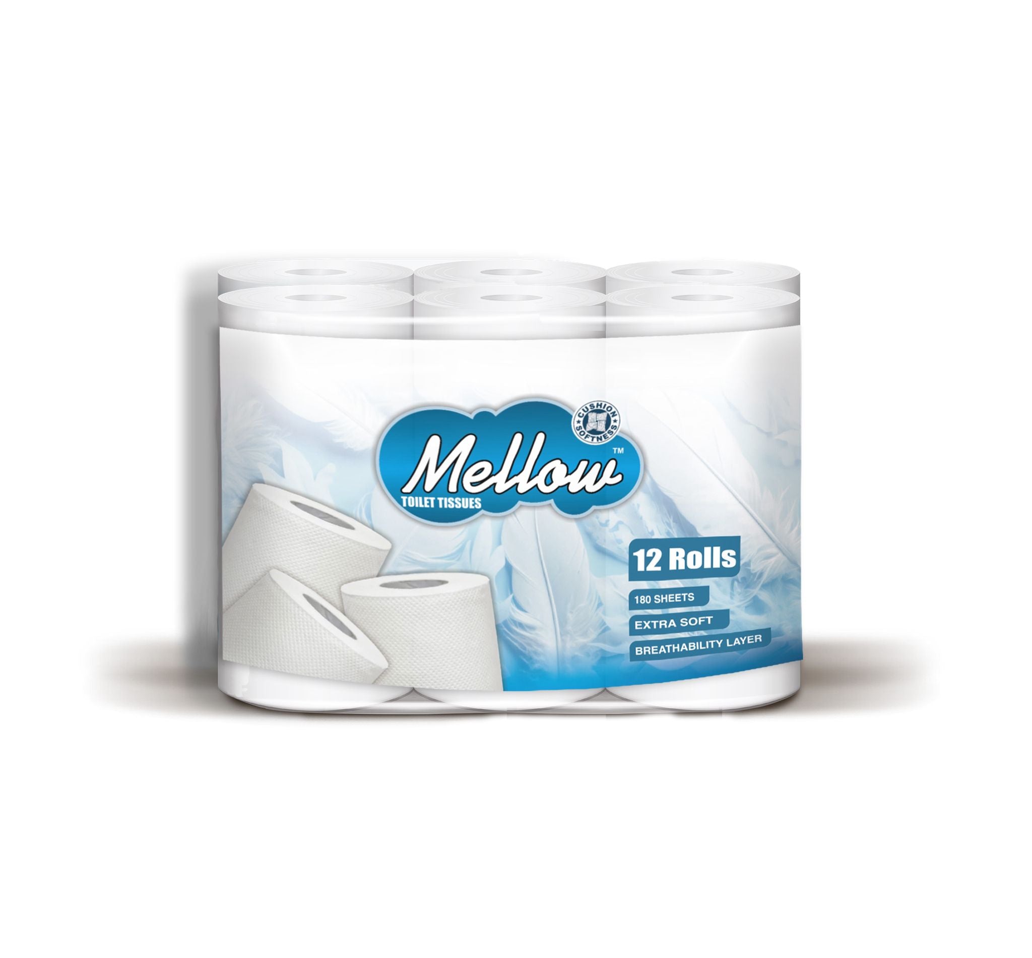 Mellow 2ply toilet tissue 12pack