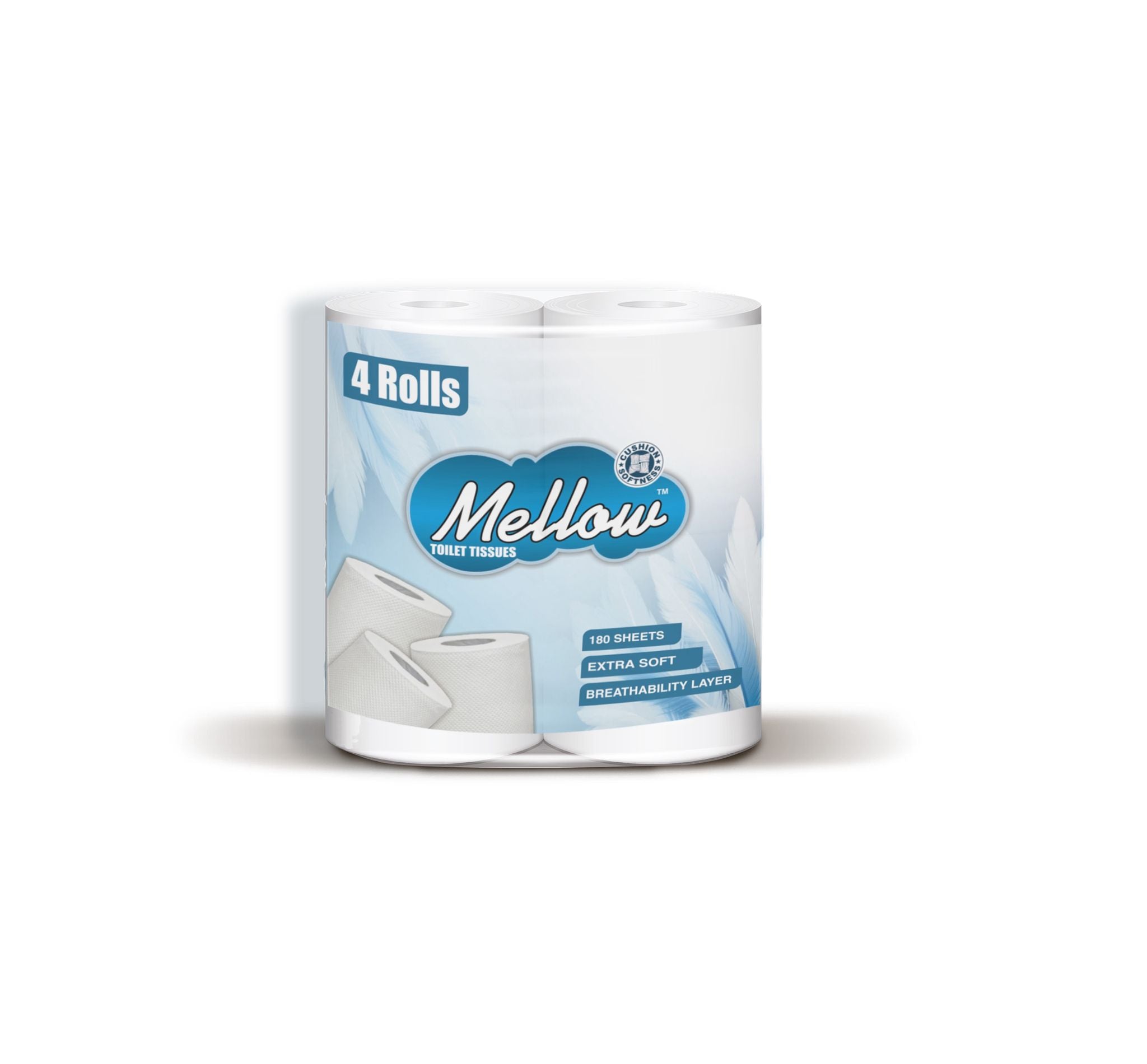 Mellow 2ply Toilet tissue 4pack
