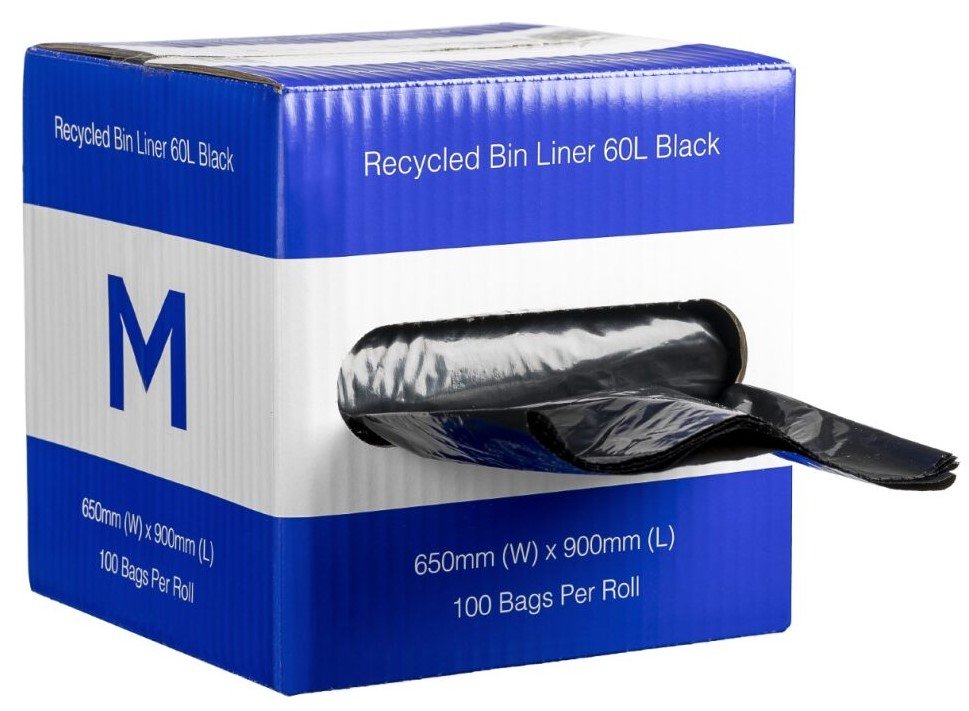 DB Recycled Bin Liner 60L, 100 Bags