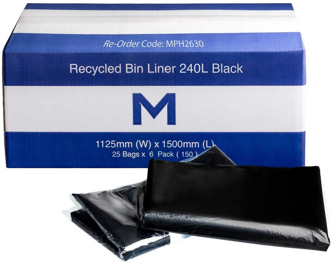 Rubbish Bags Black 240L (150pcs)