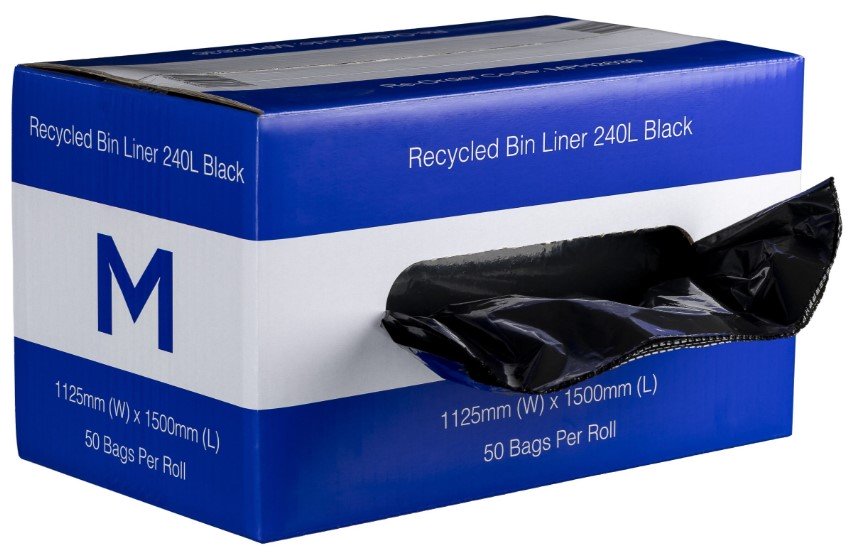 DB Recycled Bin Liner 240L, 50 Bags