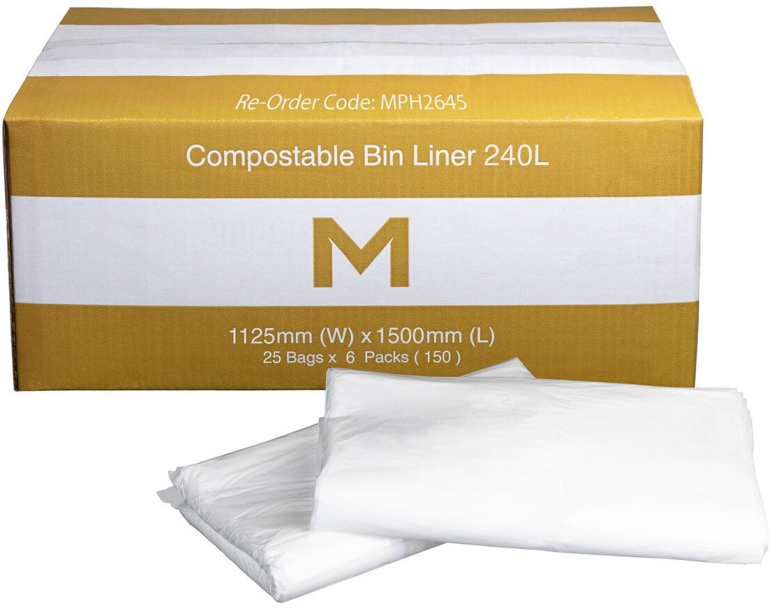 FP Compostable Bin Liner 240L, 25 Bags