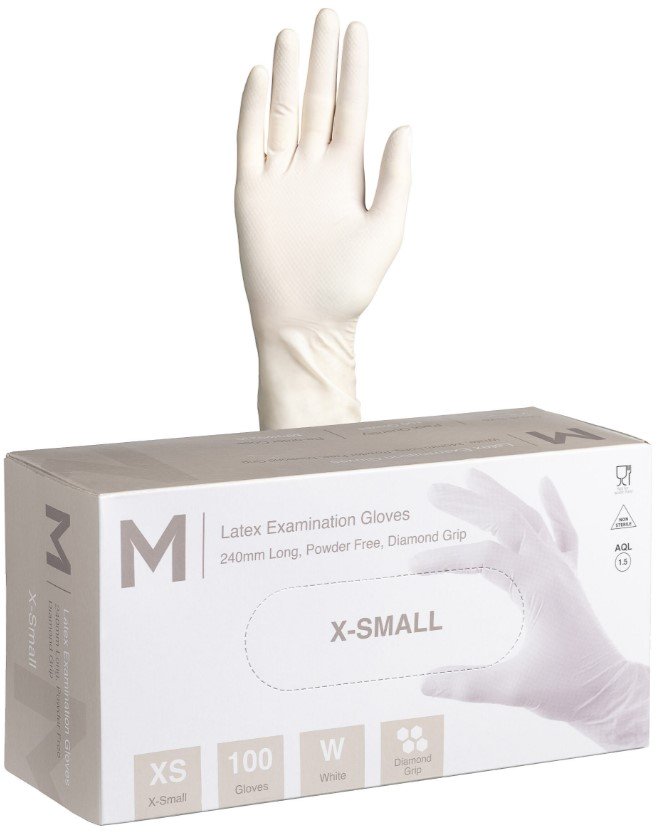 Latex White Diamond Gloves 8.0g