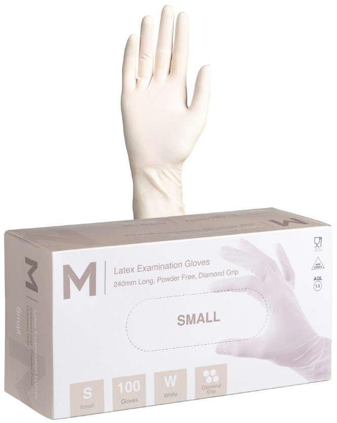 Latex White Diamond Gloves 8.0g