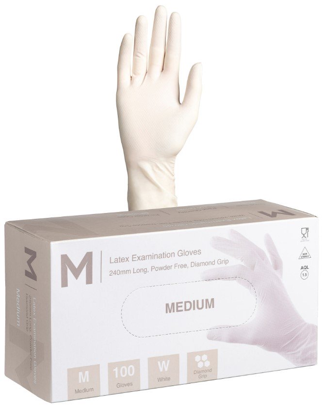 Latex White Diamond Gloves 8.0g