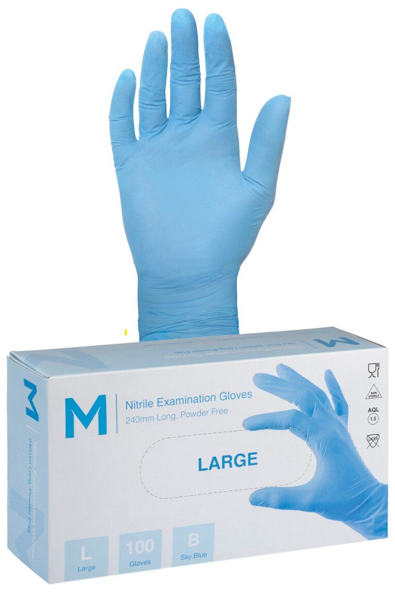 Nitrile Sky Blue Gloves 3.0g
