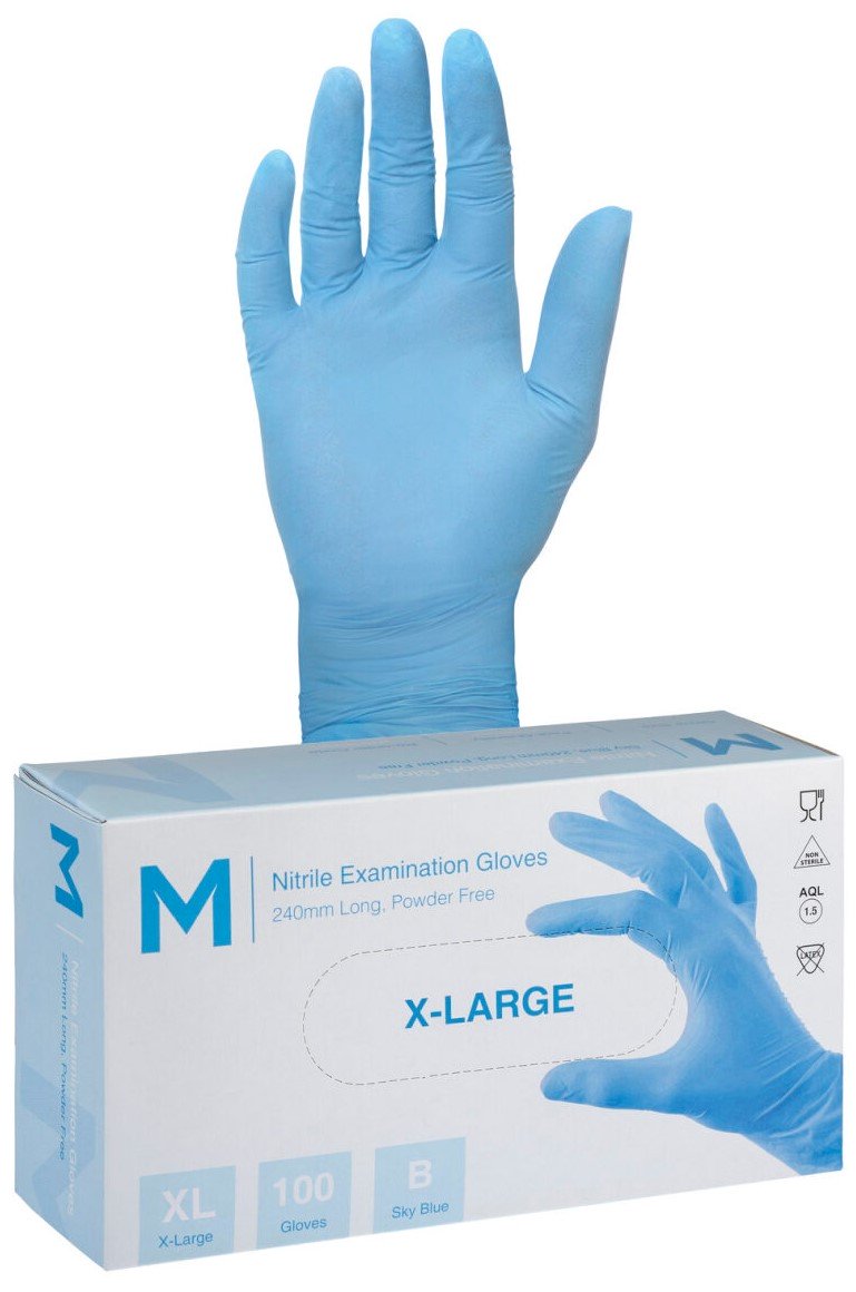 Nitrile Sky Blue Gloves 3.0g