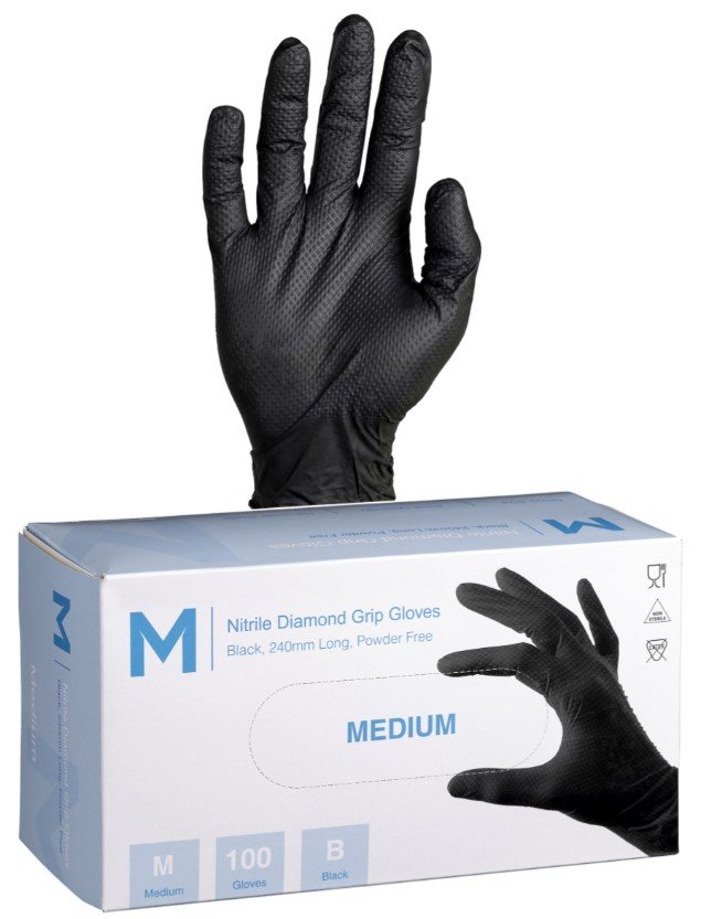 Nitrile Black Diamond Gloves 9.0g