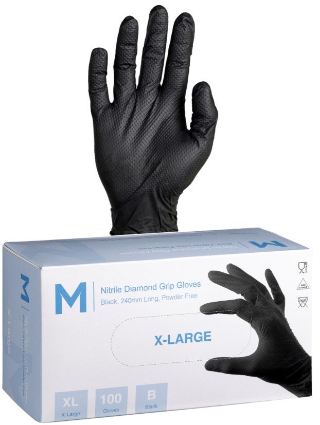 Nitrile Black Diamond Gloves 9.0g