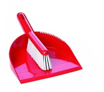 Dust Pan & Brush Set, Soft Bristles