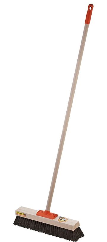 Platform Broom Brown, Stiff Bristles