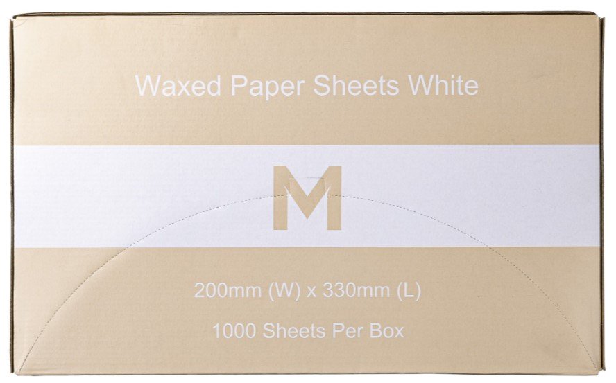 Waxed Paper Sheets Small, 200mm x 330mm, 1000 sheets