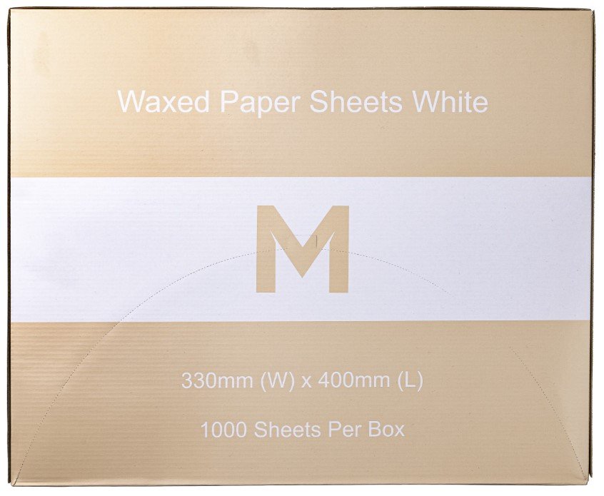 Waxed Paper Sheets Large, 330mm x 400mm, 1000 sheets