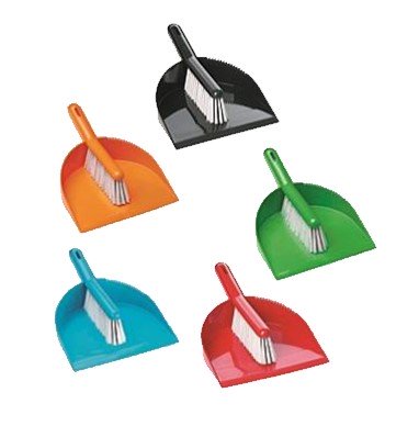 Dust Pan & Brush Set, Soft Bristles