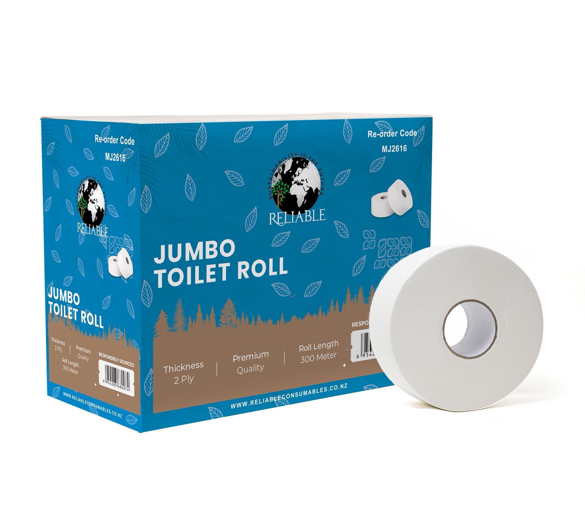 Jumbo Toilet Roll 2ply 8pk (Premium)
