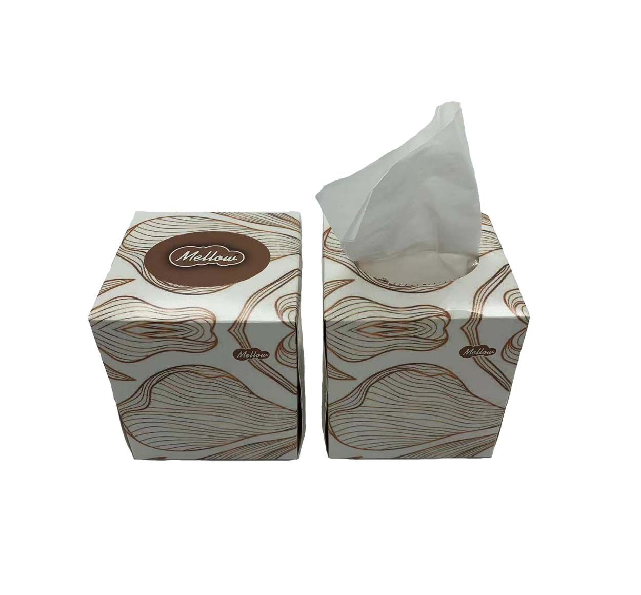 Mellow Cube Facial Tissues, 2 Ply, 90 Sheets, 36 Boxes/carton