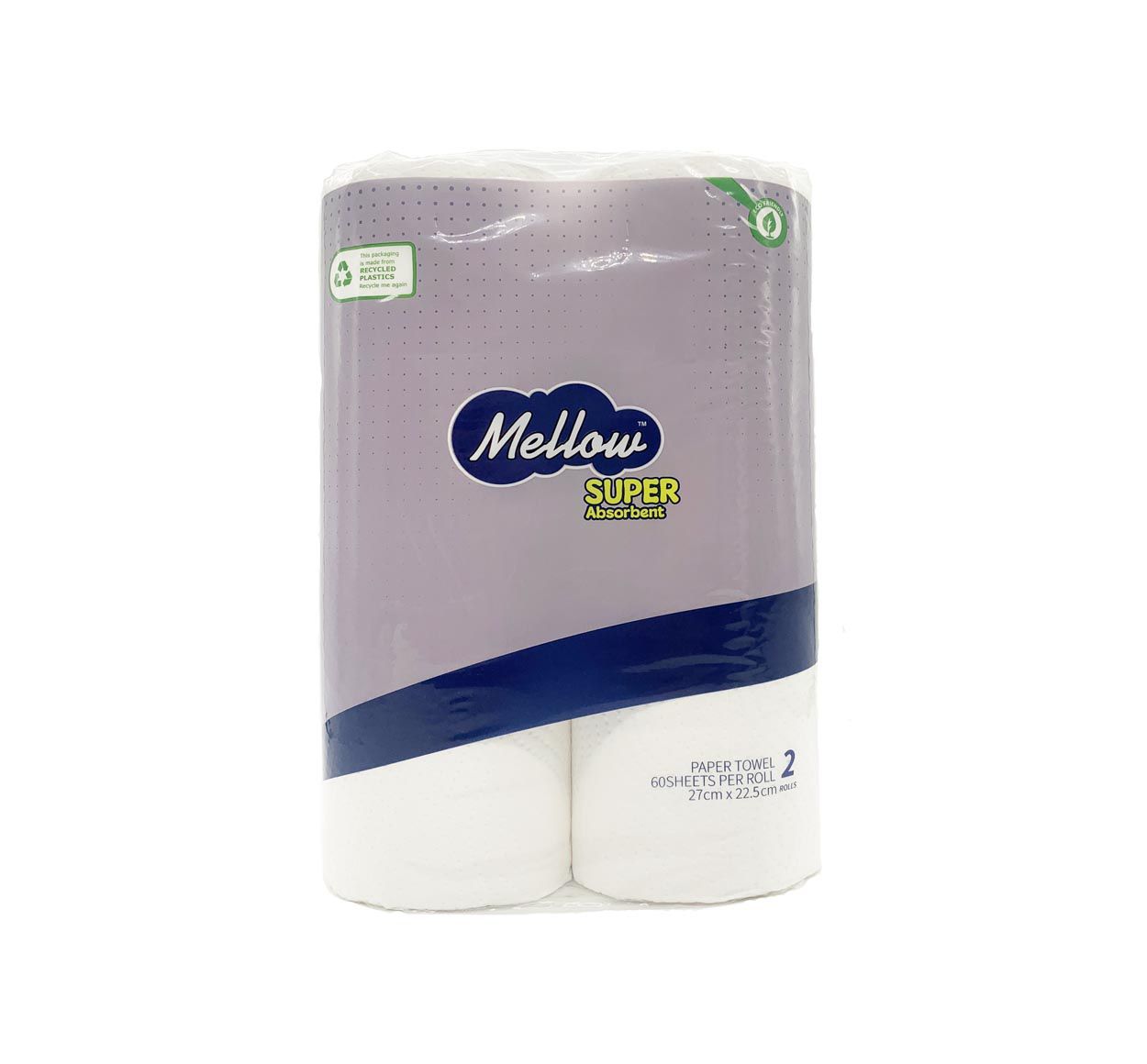 Mellow Kitchen Paper Towels 2 Ply, 60 Sheets, 24(2x12) Rolls/carton