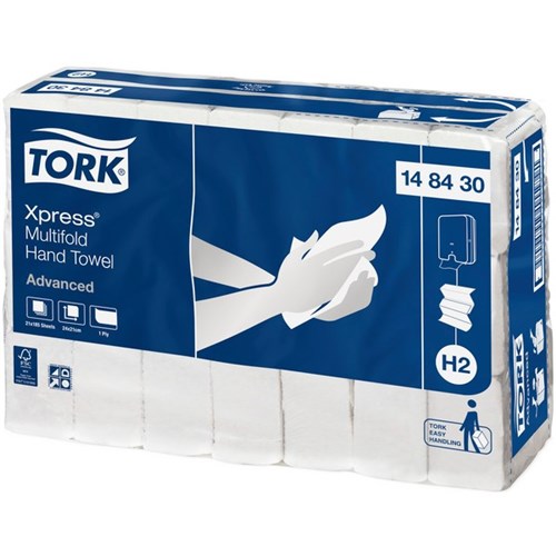 Tork H2 Adv Xpress Multifold Hand Towel 1 Ply, 21pk/ctn