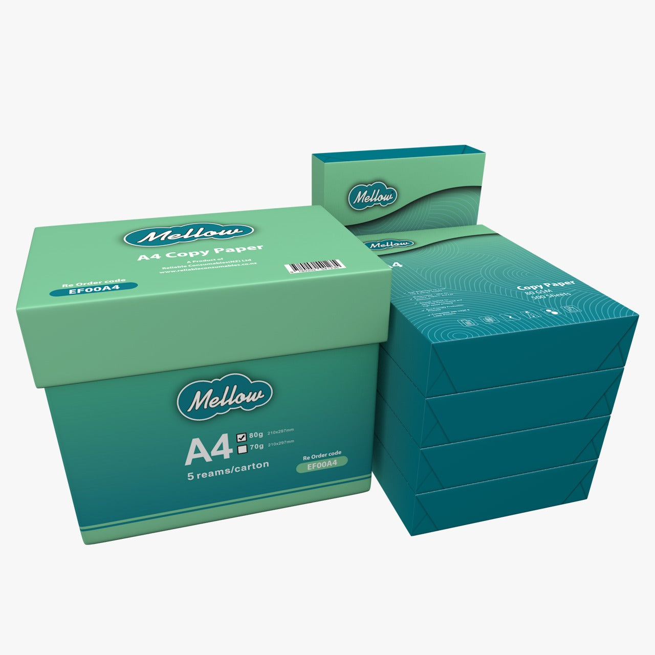 A4 Copy Paper White, Carton(5 Reams/2500 sheets)