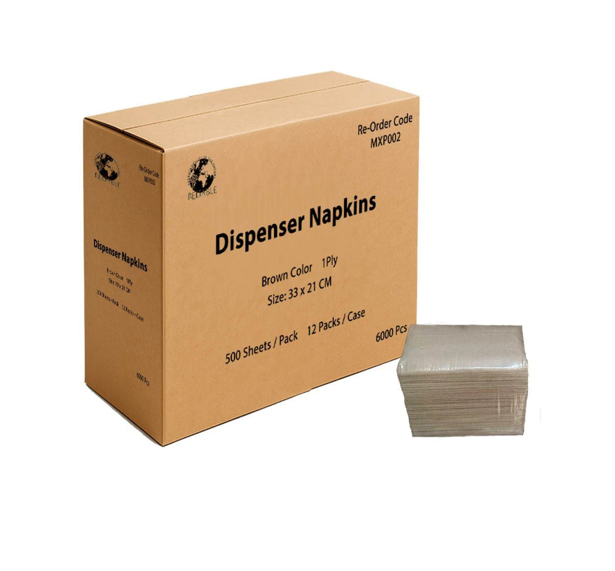 Dispenser Napkins 6000Pcs Brown
